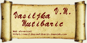 Vasiljka Mutibarić vizit kartica